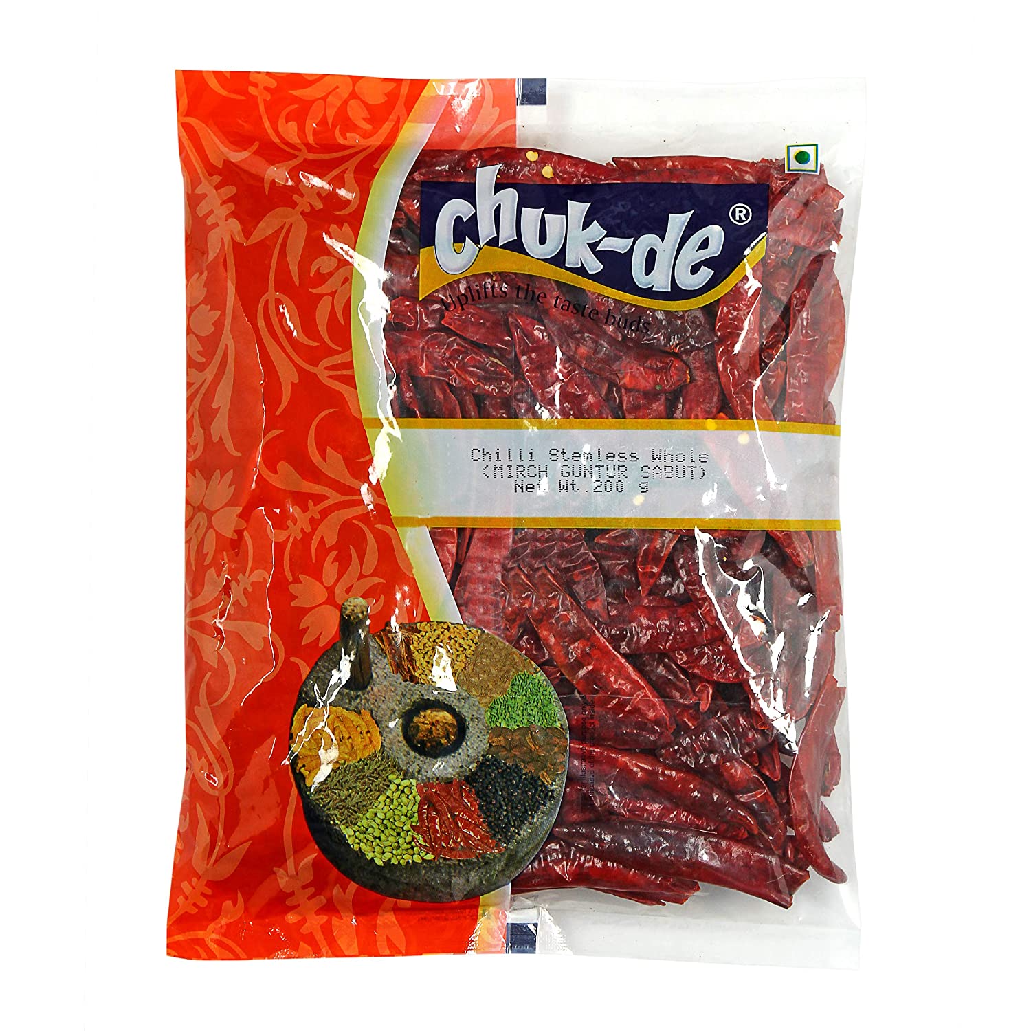 Chilli Stemless Whole 200 Gram