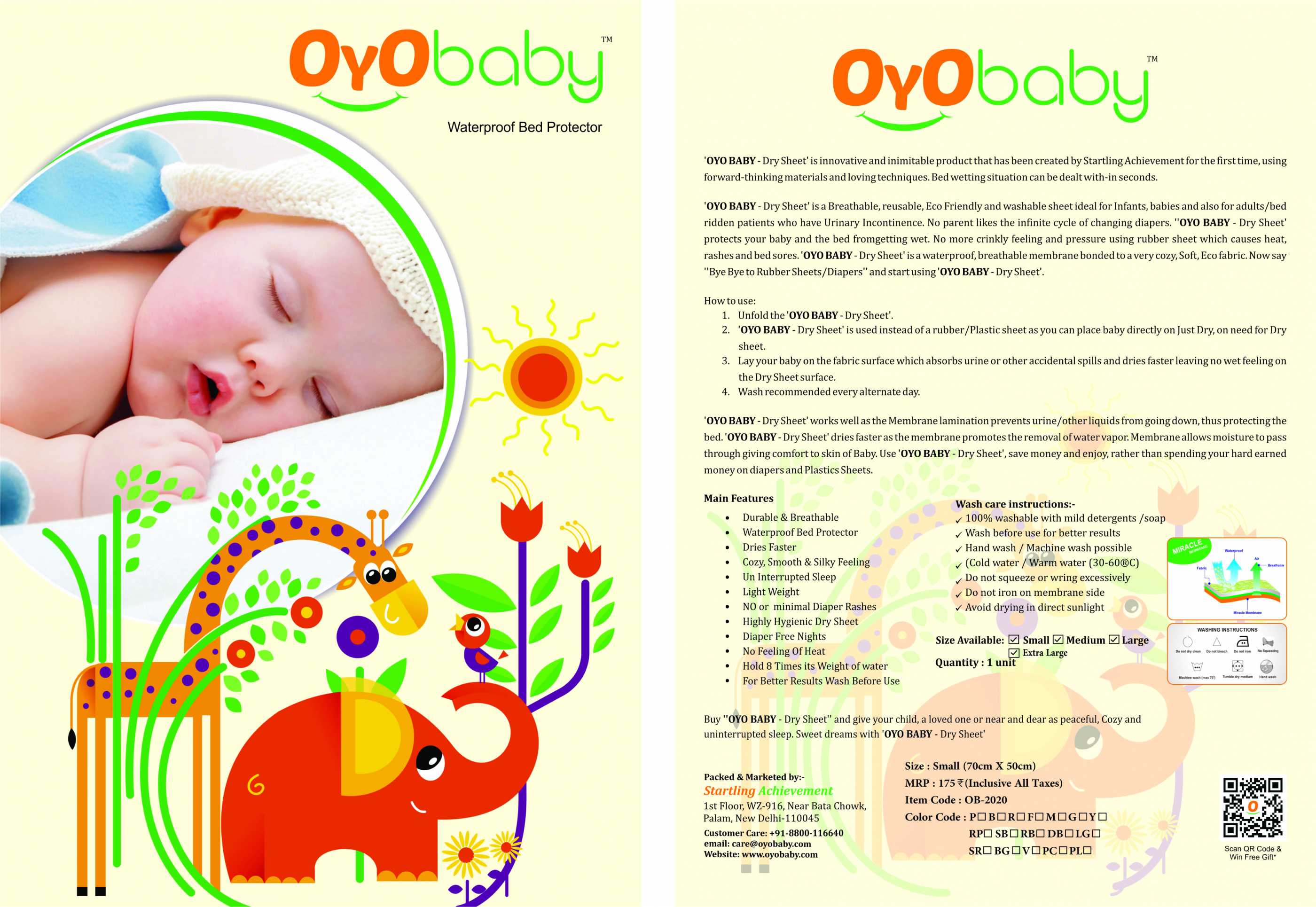 oyo baby mattress protector