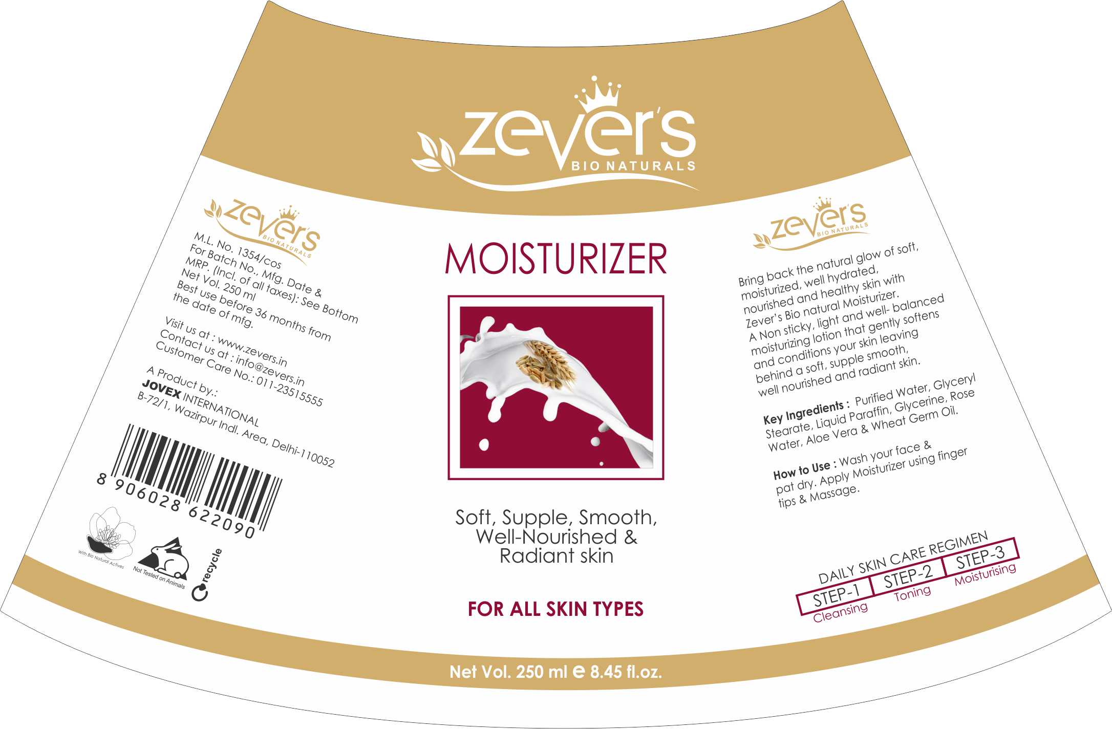 zevers moisturizer