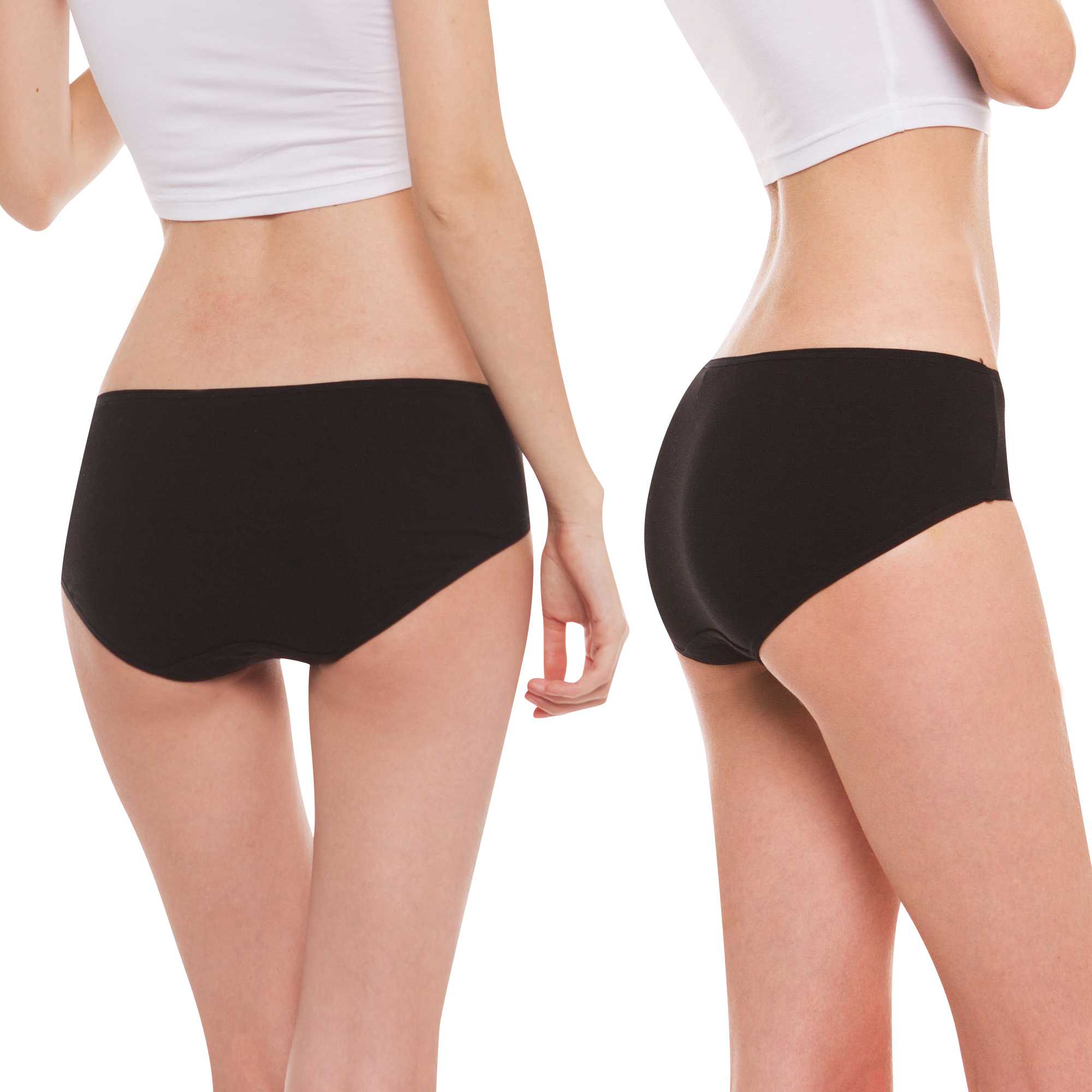 black cotton underwear women's