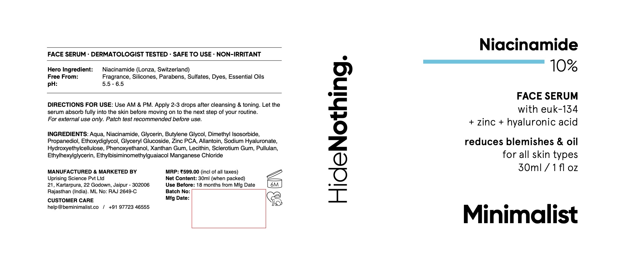 niacinamide minimalist