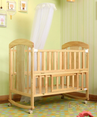 babyhug hamilton wooden cot