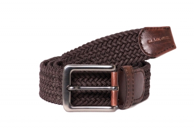 BBBL104BK14 BlackBuck Mens Black Color Leather Belt With Silver Buckle